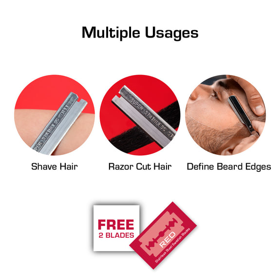 RED BY KISS Disposable Hair Shaver with 2pcs Blades