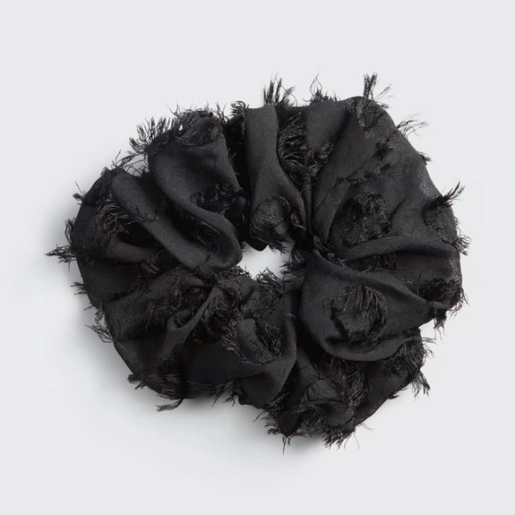 KITSCH Brunch Scrunchie - Frayed Black