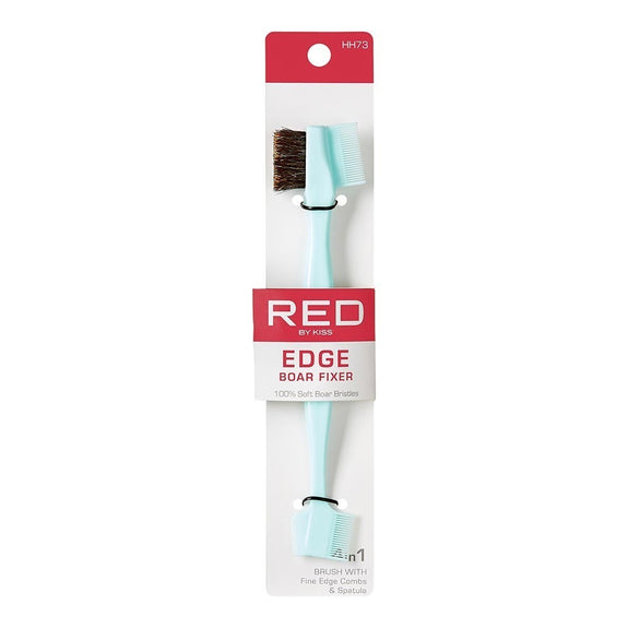 RED BY KISS Professional 4-in-1 Edge Brush  100% Boar Bristles