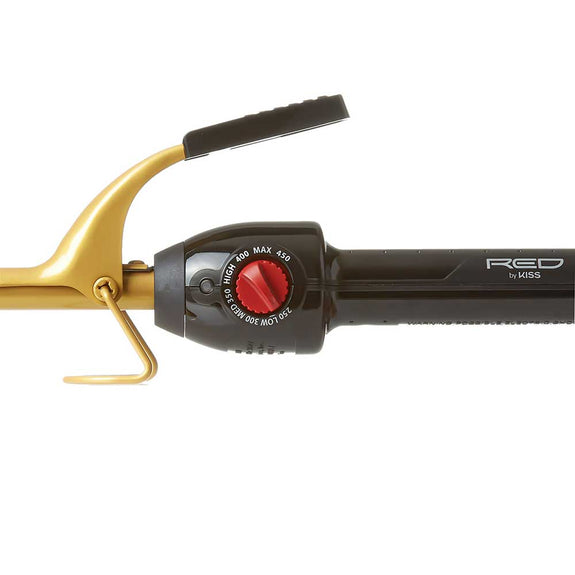 Red By Kiss Ceramic Tourmaline Professional Curling Iron 3/8"