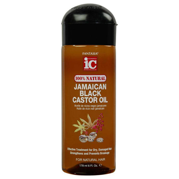 IC FANTASIA JAMAICAN BLACK CASTOR OIL ‣ (100% NATURAL) 6 OZ.