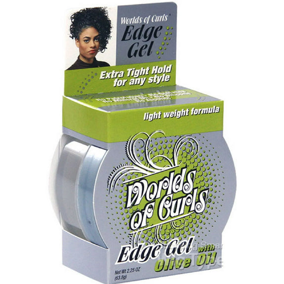 World of Curls Edge Gel With Olive Oil 2.25 oz