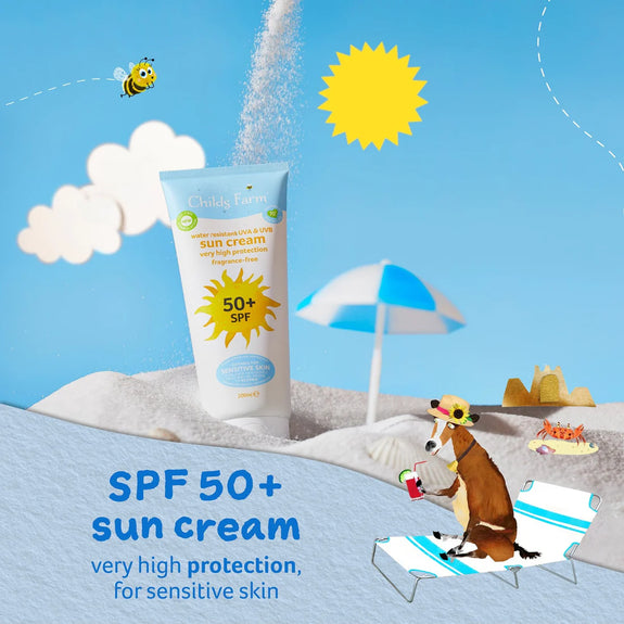 CHILDS FARM 50+ SPF sun cream FRAGRANCE-FREE 100ml