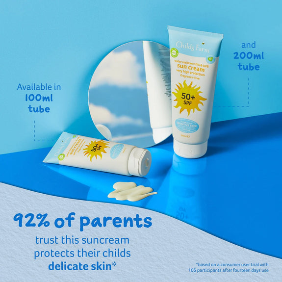 CHILDS FARM 50+ SPF sun cream FRAGRANCE-FREE 100ml