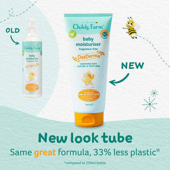 CHILDS FARM OatDerma baby moisturiser FRAGRANCE-FREE-200ml