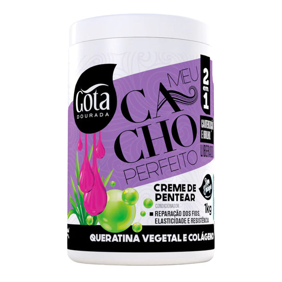 Gota Dourada  Combing Cream My Perfect Curl Vegetable Keratin And Collagen 1 Kg