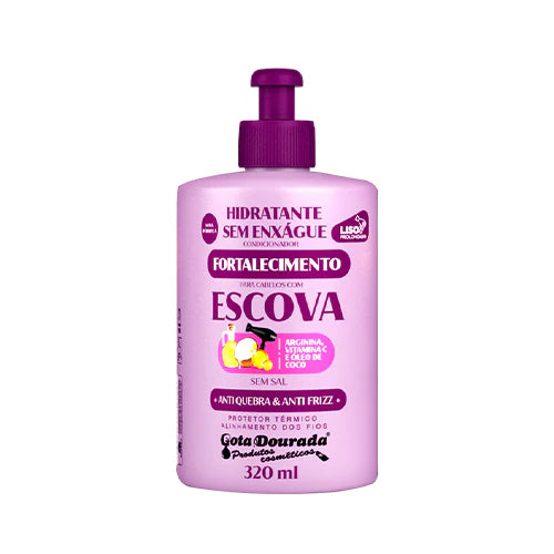 Gota Dourada Cream Without Rinse Brush Golden Drop 320ml