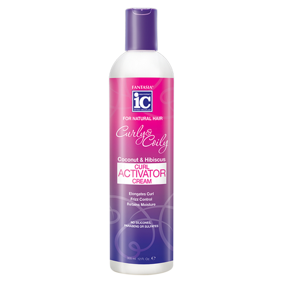 IC FANTASIA  CURLY & COILY  CURL ACTIVATOR CREAM 12.5 OZ.