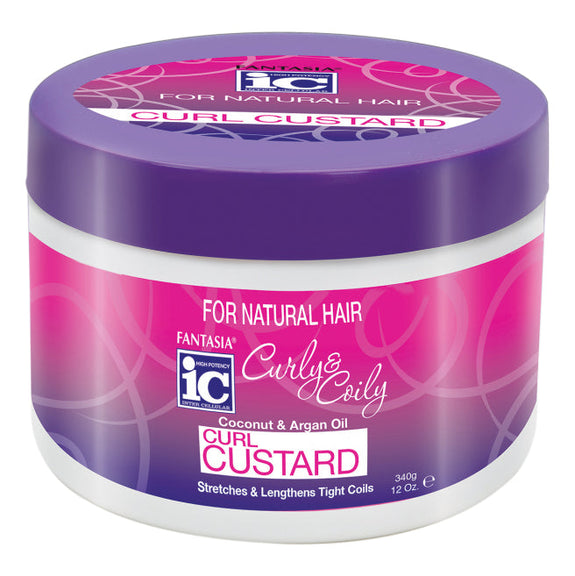 IC FANTASIA CURLY & COILY CURL CUSTARD 12 OZ.