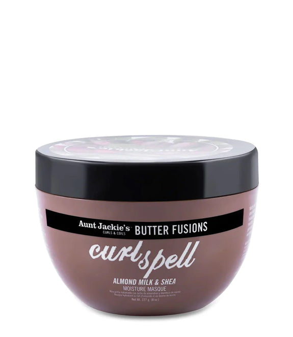 AUNT JACKIE'S  BUTTER FUSIONS Curl Spell – Almond Milk and Shea Butter Moisture Masque  8 OZ