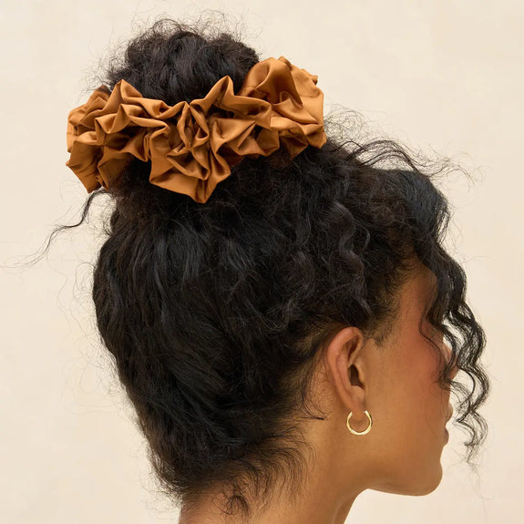 KITSCH Camel Ruffle Scrunchie