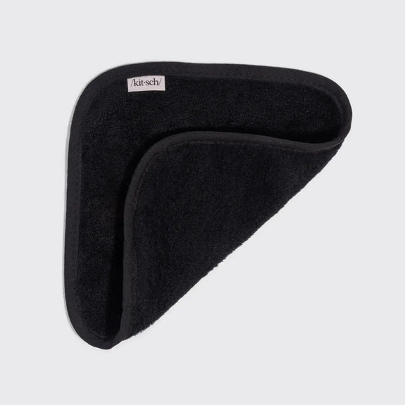 Kitsch Microfiber Face Towels 3pc Set - Black