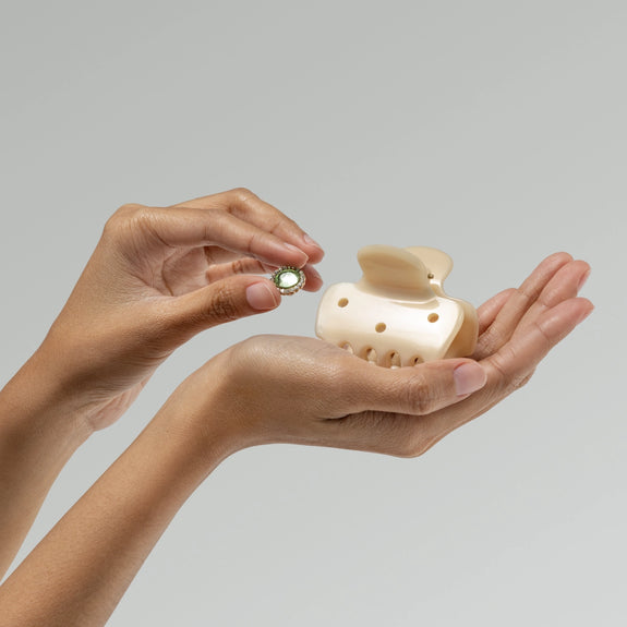 Kitsch pop Cloud Clip 7pc Set Vintage - Pearlized Cream