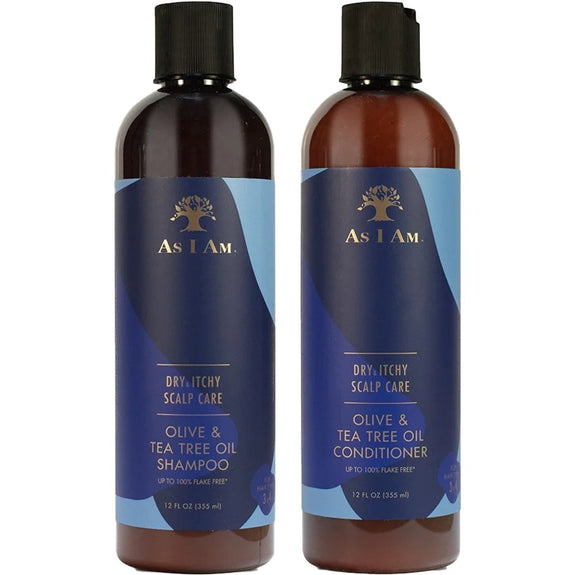 AS I AM Dry & Itchy Scalp Care Shampoo & Conditioner for Dry Hair Twin 2 x 355ml