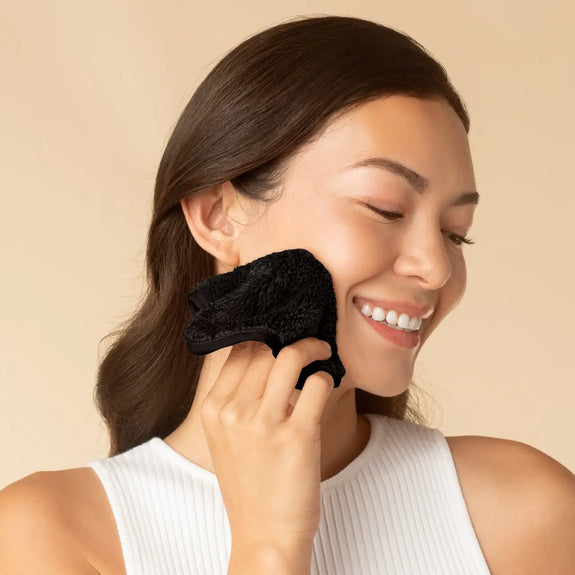Kitsch Microfiber Face Towels 3pc Set - Black