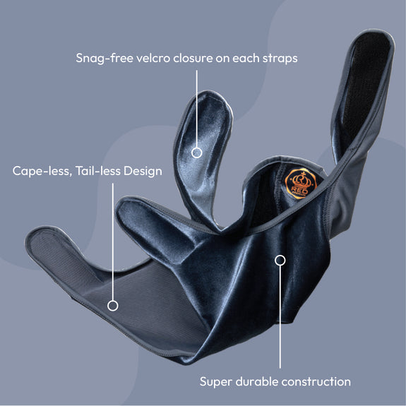 Red by Kiss BOW WOW X Power Wave Velvet Hook and Loop Fastener Compression Rag Charcoal Gray
