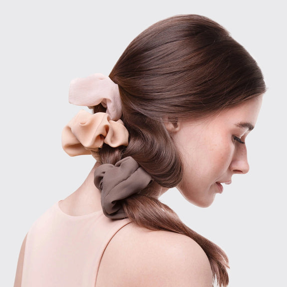 KITSCH Crepe Scrunchies 5pc - Terracotta
