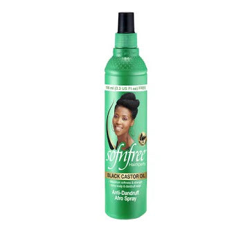 SOFN’FREE  BLACK CASTOR OIL WITH ANTI-DANDRUFF AFRO SPRAY -350ML
