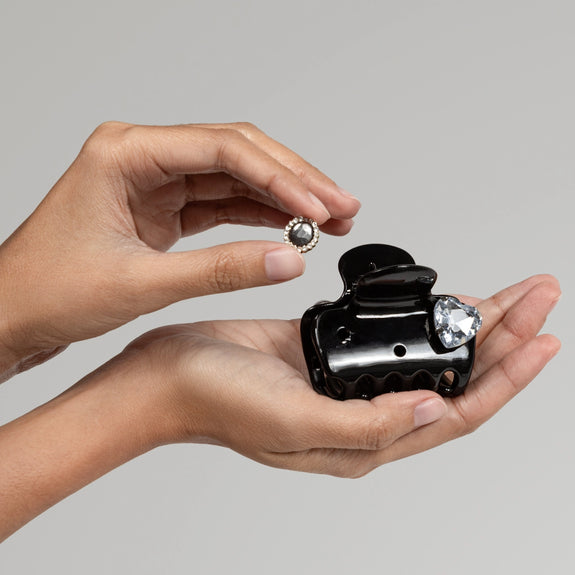 Kitsch pop Cloud Clip 7pc Set Vintage- Black