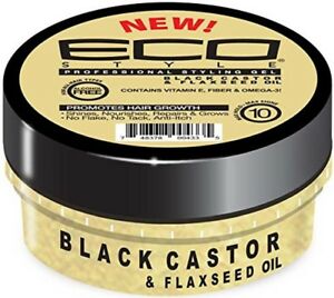 ECO STYLER BLACK CASTOR & FLAXSEED OIL HAIR STYLING  GEL