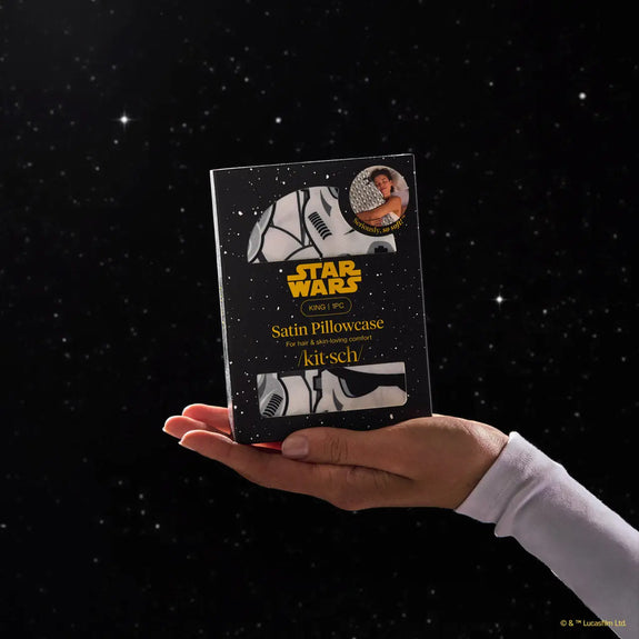 Kitsch Star Wars™ & Kitsch Satin Pillowcase in Darth Vader & Stormtroopers - King