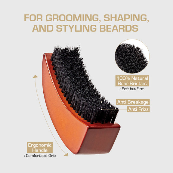 RED BY KISS Premium Beard Medium Soft Moon Shape Brush