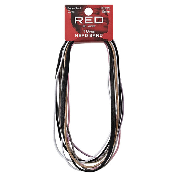RED BY KISS Elastic Sport Headband (10pcs) Color Assorted