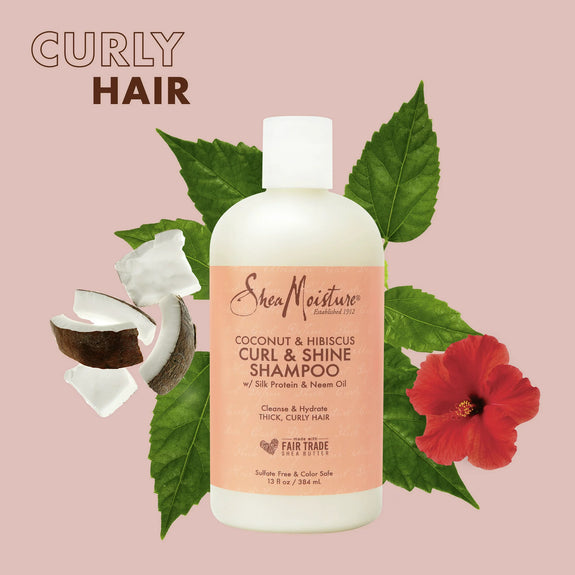 Shea Moisture Coconut & Hibiscus Curl & Shine Shampoo 379ml