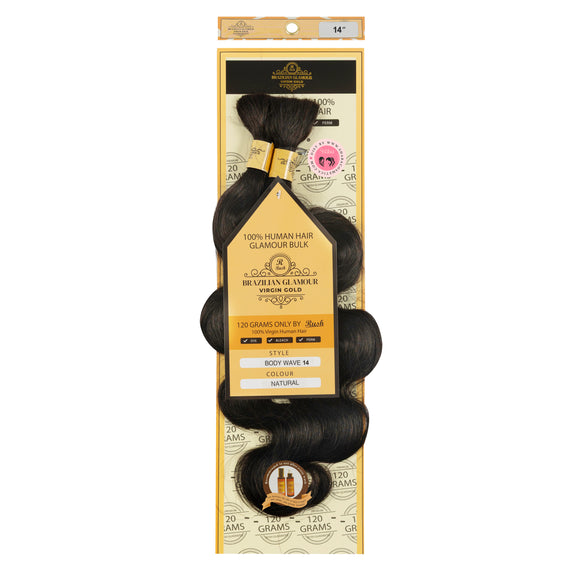 RUSH BRAZILIAN GLAMOUR VIRGIN GOLD 100% HUMAN HAIR BODY WAVE BULK
