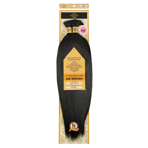 RUSH BRAZILIAN GLAMOUR VIRGIN GOLD 100% HUMAN HAIR KING YAKI  BULK