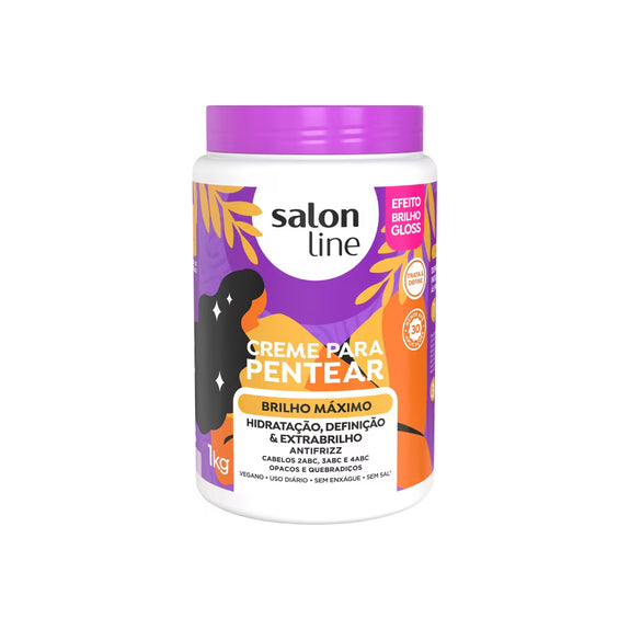 Salon Line Creme Para Pentear Brilho Máximo Salon Line 1kg