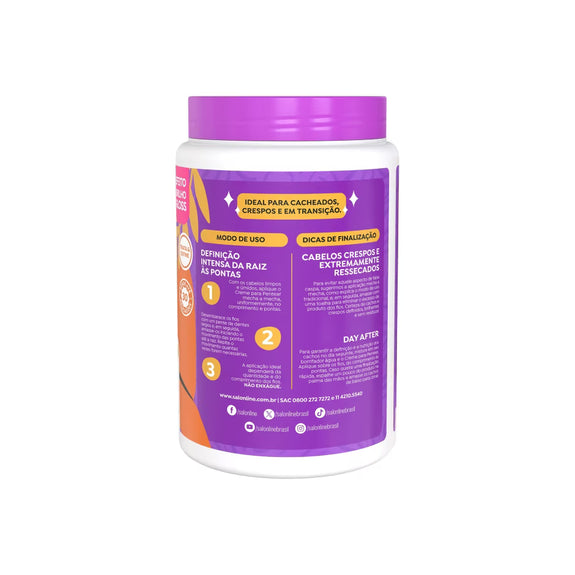Salon Line Creme Para Pentear Brilho Máximo Salon Line 1kg