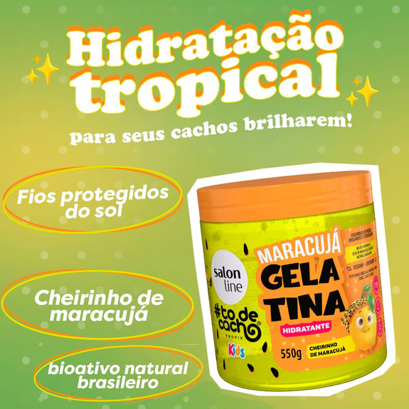 Salon Line Passion Fruit Gelatin #todecacho Kids Moisturizing 550g