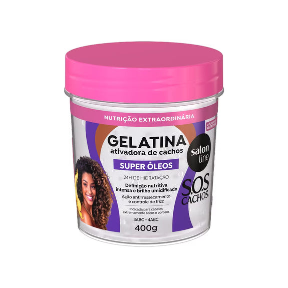 Salon Line Curls Activating Gelatin Nutrition SOS Curls Super Oils 400g