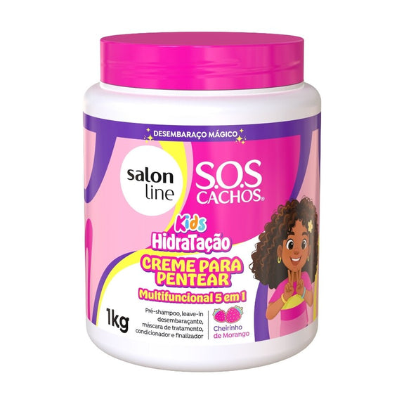 Salon Line Combing Cream 5 in 1 SOS Curls Kids Hydration 1kg