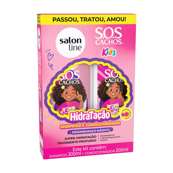Salon Line Kit Shampoo 300ml + Condicionador 200ml SOS Cachos Kids Hidratação
