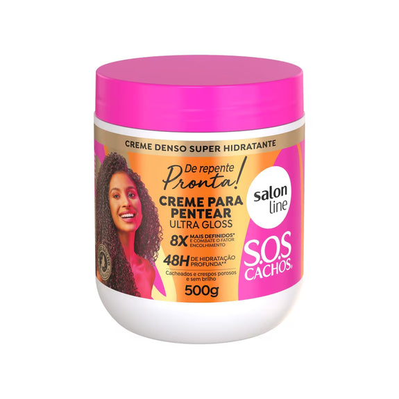 Salon Line Creme para Pentear SOS Cachos De Repente Pronta 500g