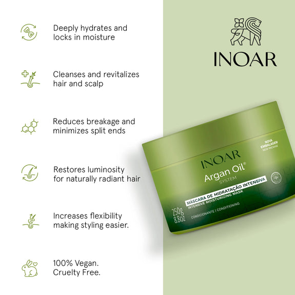Inoar Argan Oil Hair Mask 250g/8.8oz