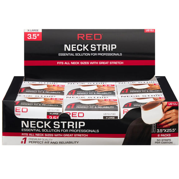 Red By Kiss Premium Disposable Barber Neck Strips-X-Large(3.5")
