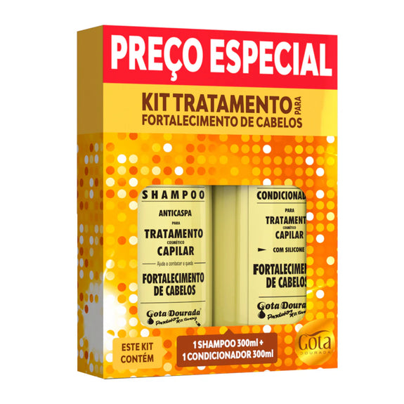 Gota Dourada Kit Fortalecimento Shampoo + Condicionador 300ml
