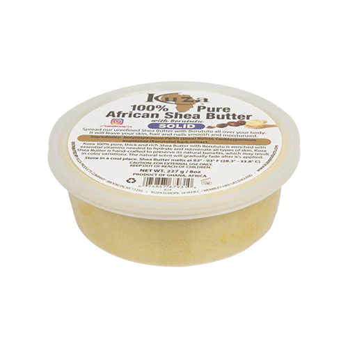 Kuza 100% Pure African Shea Butter, White, Solid 8 oz