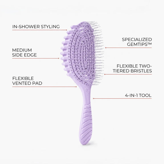 Bounce Curl Detangle Define EdgeLift Brush - Lavender