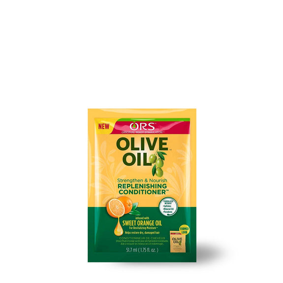 ORS OLIVE OIL STRENGTHEN & NOURISH REPLENISHING CONDITIONER, TRAVEL PACKET