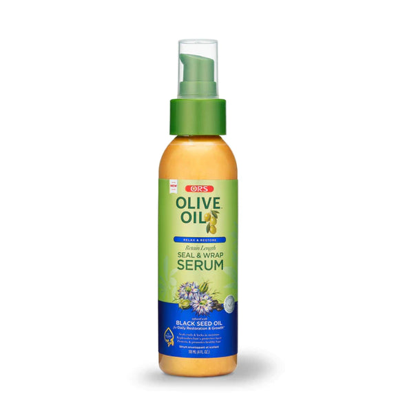 ORS OLIVE OIL RELAX & RESTORE RETAIN LENGTH SEAL & WRAP SERUM (4.0 OZ)