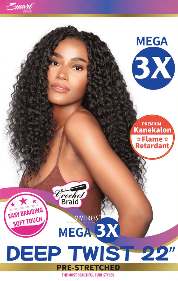 VIVITRESS DEEP TWIST BULK 22” HAIR FOR BRAIDING