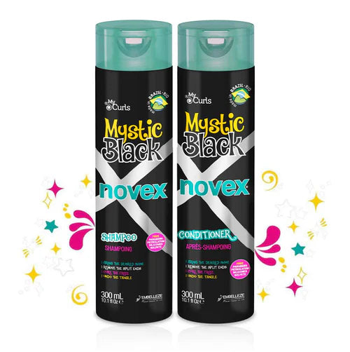 NOVEX Mystic Black Shampoo and Conditioner Set (300ml)