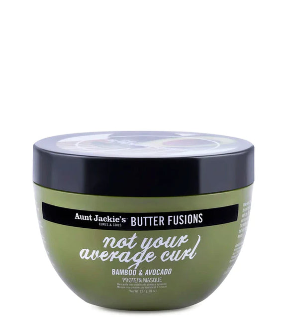 AUNT JACKIE'S  Butter Fusions Not Your Average Curl – Bamboo & Avocado Protein Masque-8 OZ