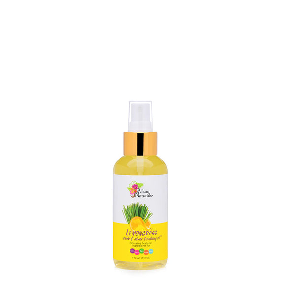 ALIKAY NATURALS LEMONGRASS SLEEK AND SHINE FINISHING OIL 4 OZ