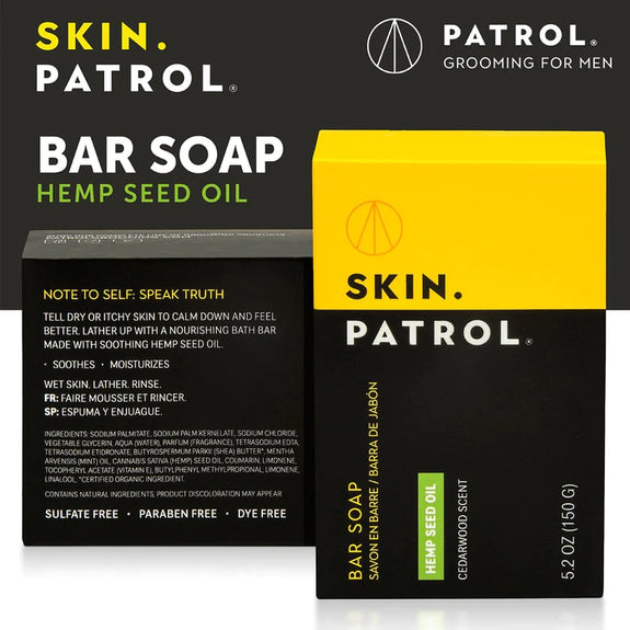 BUMP PATROL BAR SOAP- HEMP SEED OIL  5.2 oz