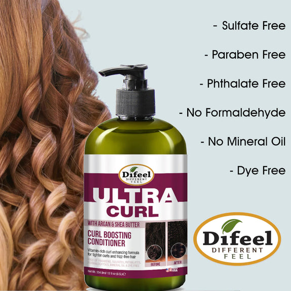 DIFEEL ULTRA CURL WITH ARGAN & SHEA BUTTER - CURL BOOSTING CONDITIONER 12 OZ.